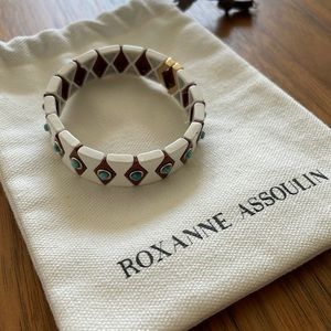 Roxanne Assoulin Enamel Argyle stretch bracelet (never worn)